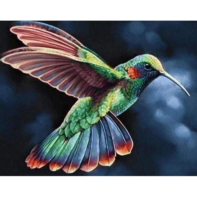 JHGCVX 10 Pcs Hummingbird Diamond Art Kits For Adults,Diamond Painting Kit For Garden Decor,Small Diamond Painting,Diamond Painting Ornament For
