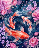 Koi Fish & Peony (Made in USA | Ships From USA)