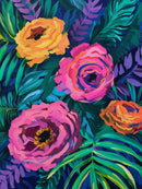 Tropical Neon Blooms