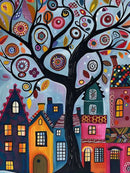 Whimsical Tree & Village