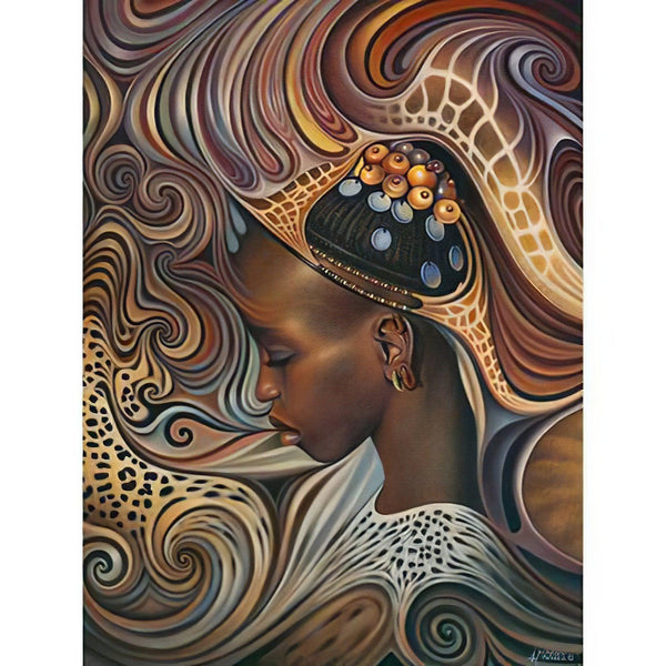African Woman In Mosaic Diamond Painting Diamond Art Kit