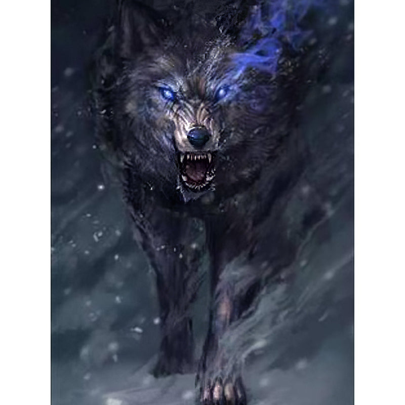 Angry Wolf Diamond Painting Diamond Art Kit