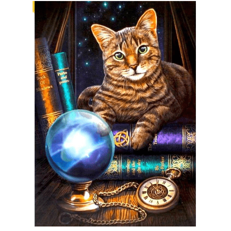 Animal Cat Magic Ball Wizard Diamond Painting Diamond Art Kit