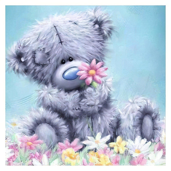 Bear With Flowers Diamond Painting Diamond Art Kit
