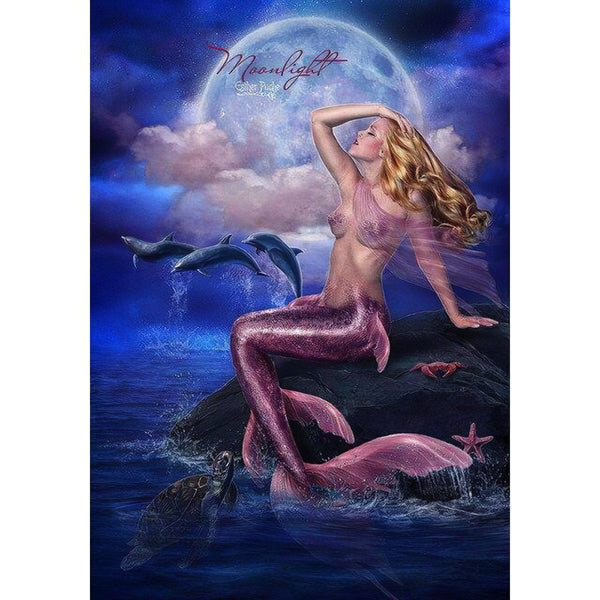 Beautiful Night And Mermaid Diamond Painting Diamond Art Kit