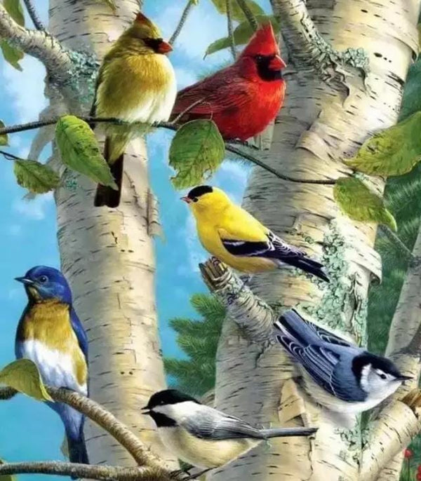 Birds In Tree Diamond Painting Diamond Art Kit