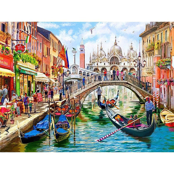 Boat Ride In The Canals Of Venice Diamond Painting Diamond Art Kit