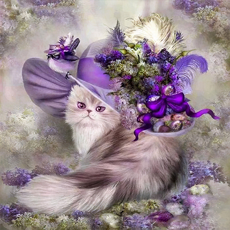 Cat With A Hat Diamond Painting Diamond Art Kit