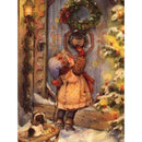 Christmas Little Puppy And Little Girl Diamond Painting Diamond Art Kit