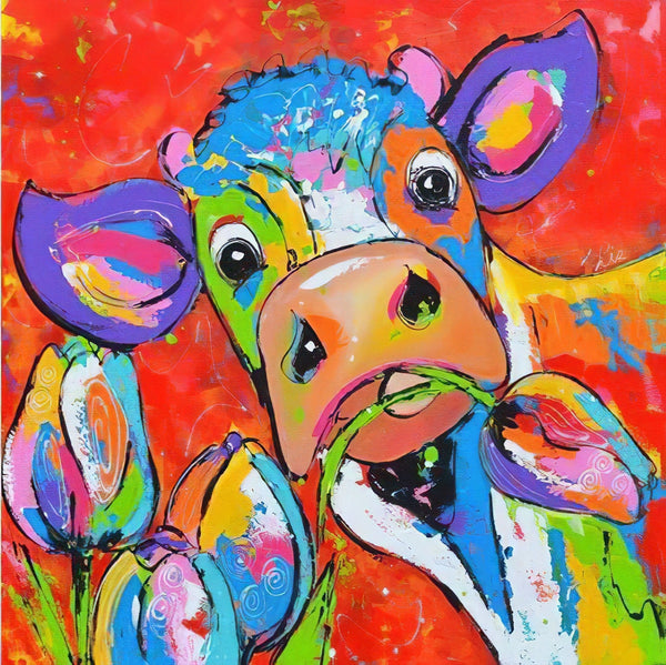 Colored Cow Diamond Painting Diamond Art Kit