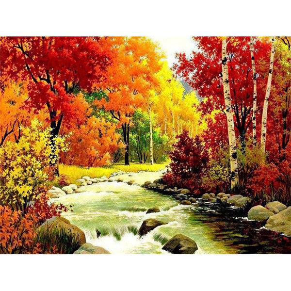 colourful forest drawing