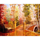 Dark Autumn & Fallen Leaves Diamond Painting Diamond Art Kit
