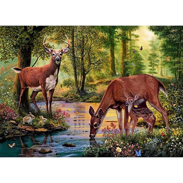Deer In The Forest Diamond Painting Diamond Art Kit