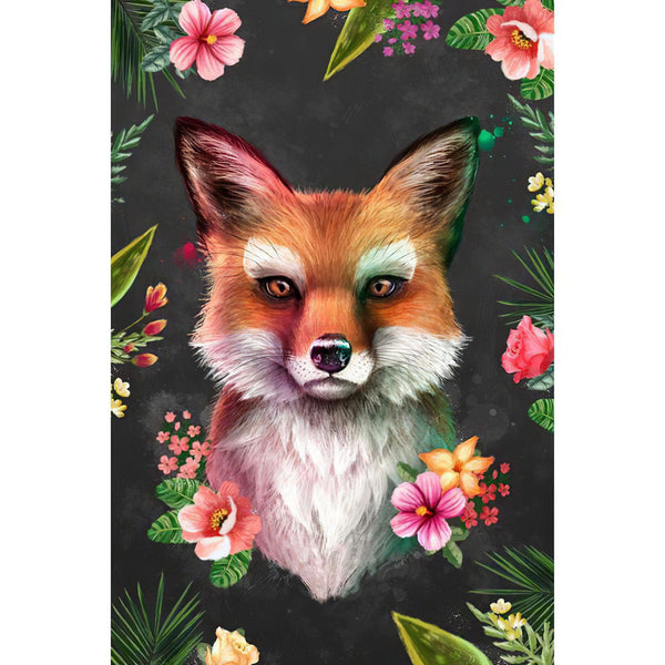 Fox And Flower Diamond Painting Diamond Art Kit
