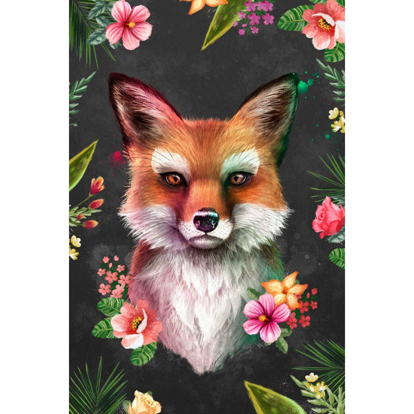 Fox Flower Diamond Painting Diamond Art Kit