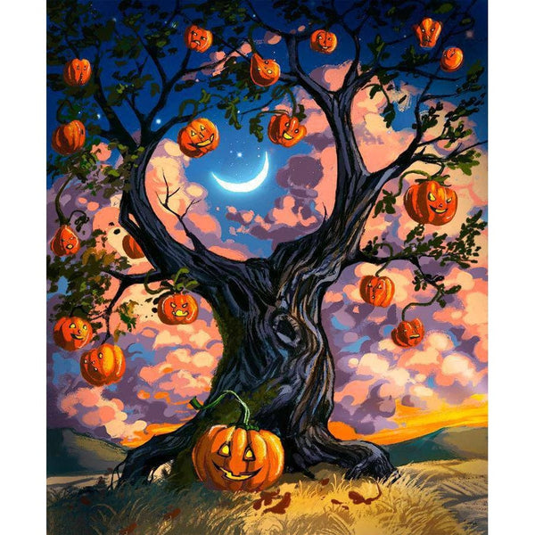 Halloween Tree Pumpkin Diamond Painting Diamond Art Kit