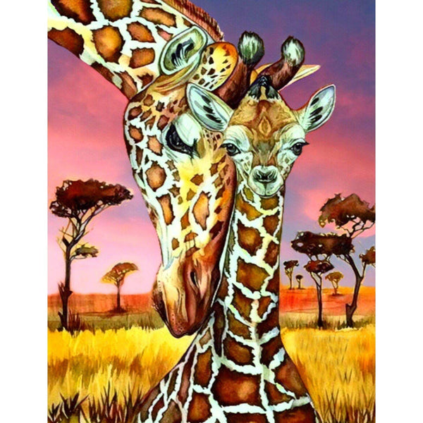 Loving Giraffe Diamond Painting Diamond Art Kit