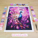 Majestic Peacock Diamond Painting End Result Peacock