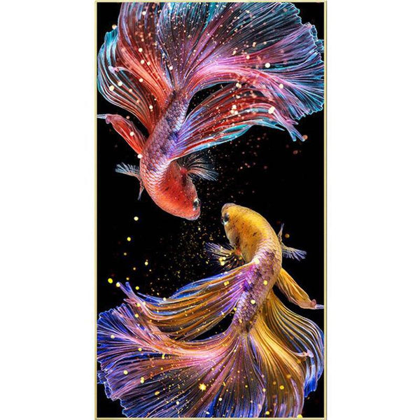 Majestic Siamese Fighting Fish Diamond Painting Diamond Art Kit