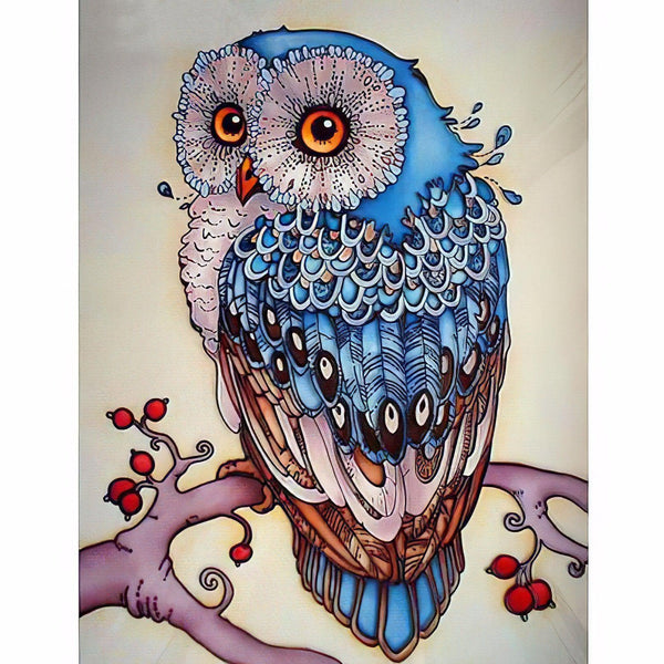 Owl On Mosaic Tree Diamond Painting Diamond Art Kit