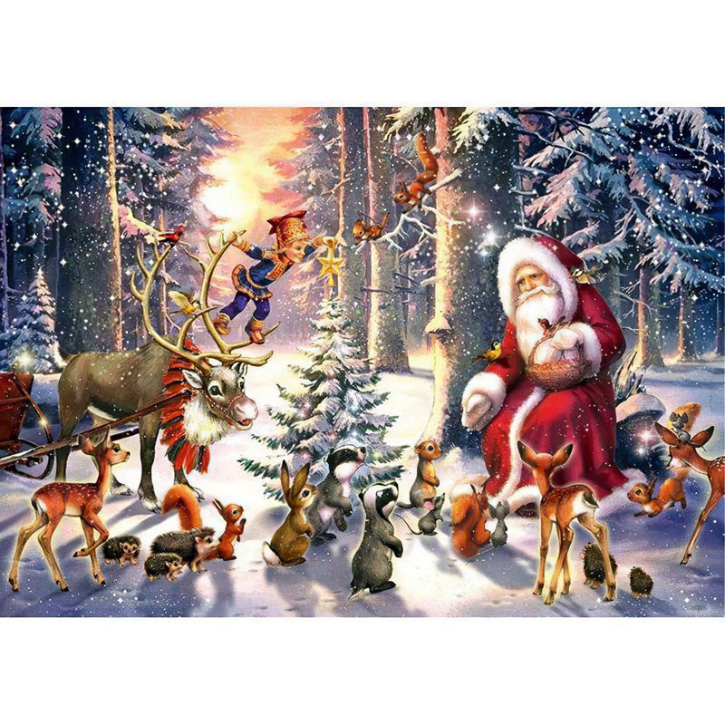 Santa'S Animals Diamond Painting Diamond Art Kit