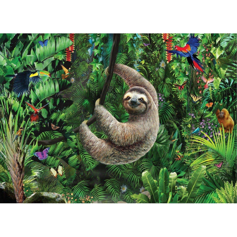 Sloth Tropical Rain Forest Leaves Diamond Painting Diamond Art Kit