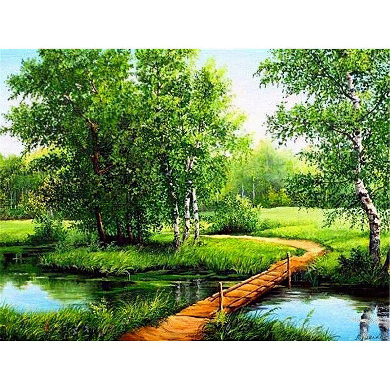 Small Bridge Over The Channel Diamond Painting Diamond Art Kit