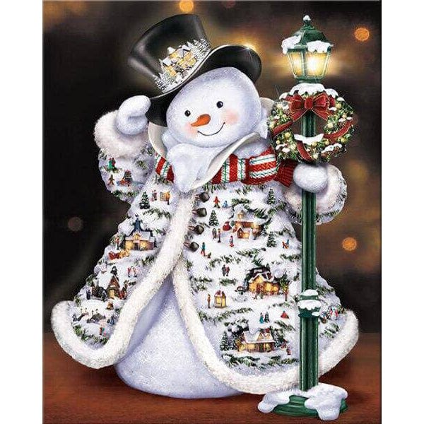 Snowman Wearing Dress Diamond Painting Diamond Art Kit