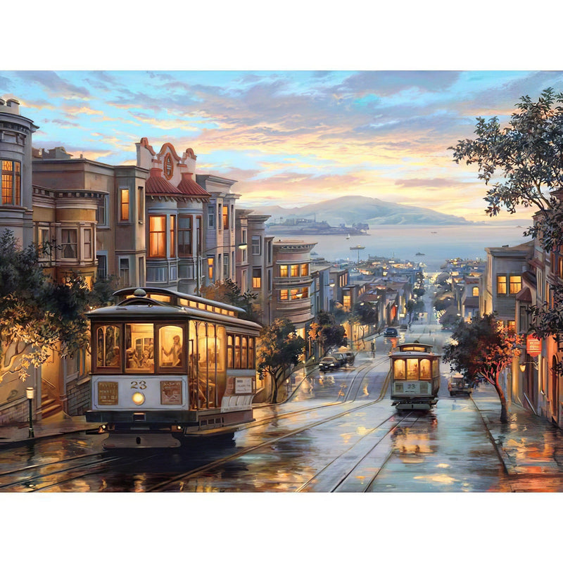 Tramway And City Diamond Painting Diamond Art Kit