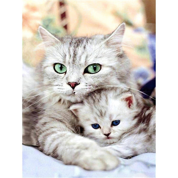 Two Cute Cats Diamond Painting Diamond Art Kit