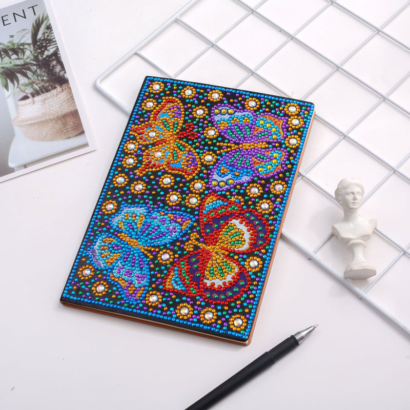 Notebook Rainbow Butterflies-Made with Diamonds