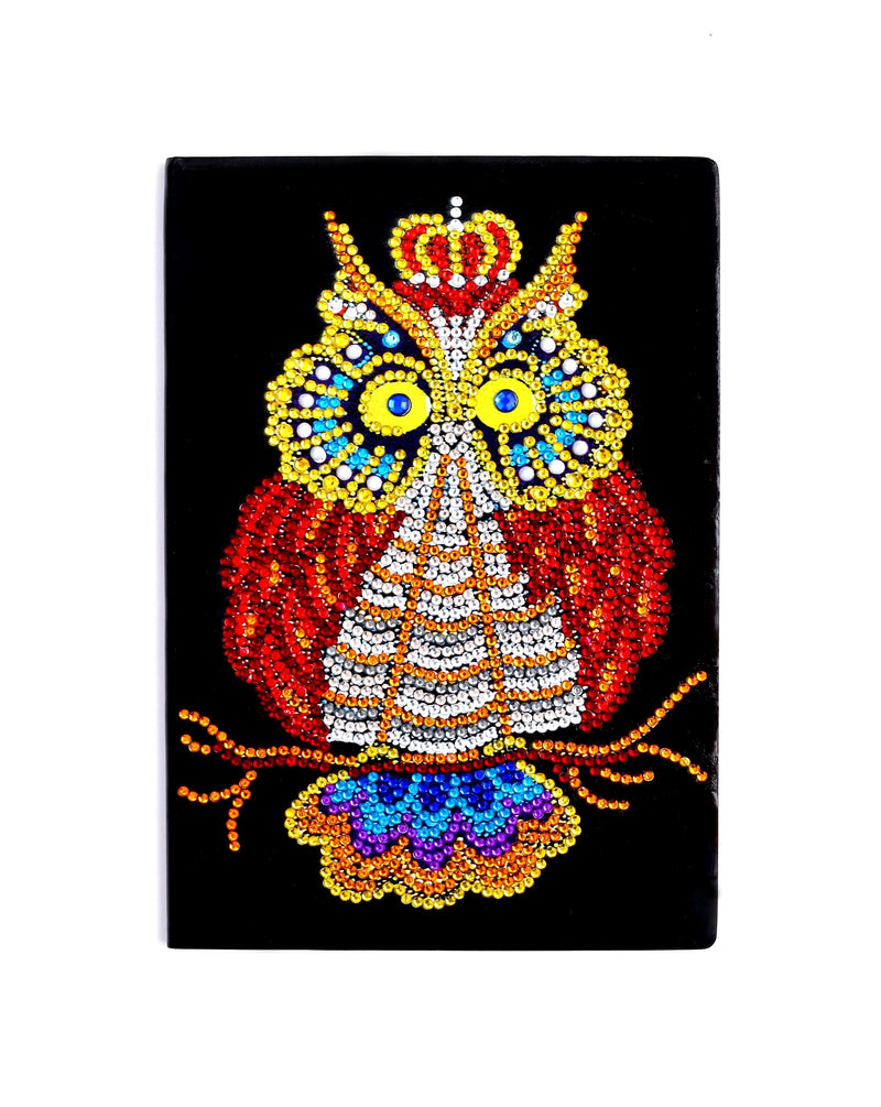 Notebook The Golden Eyes Owl-Made with Diamonds