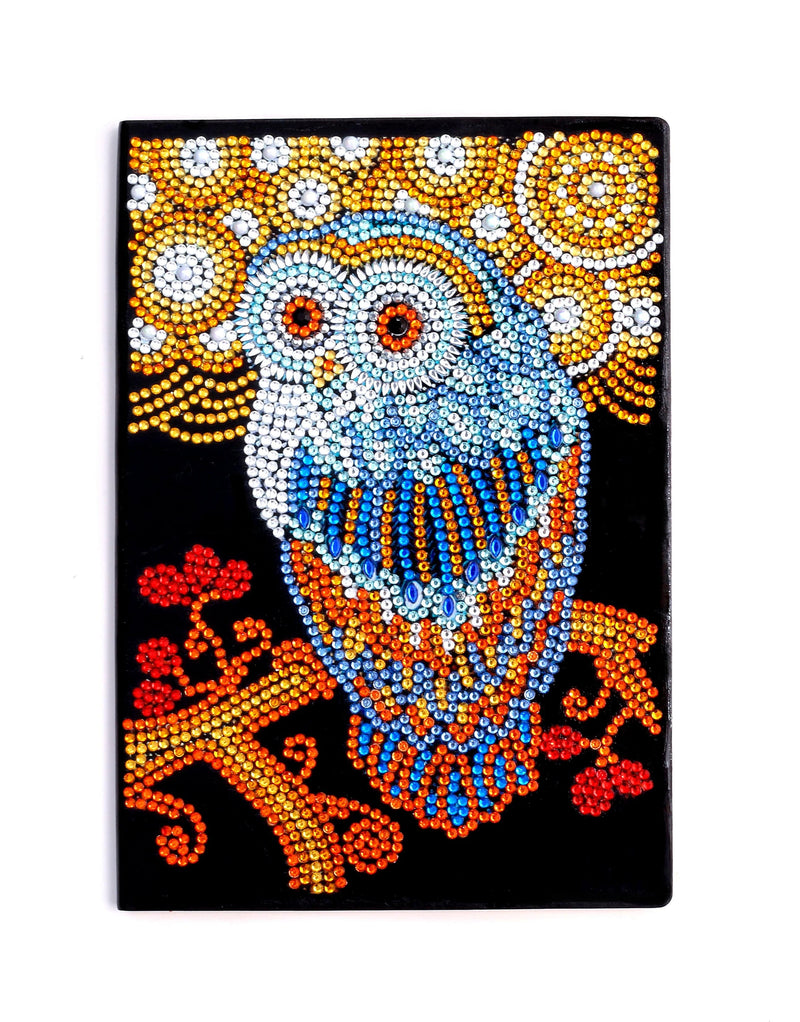 Notebook The Sapphire Owl-Made with Diamonds