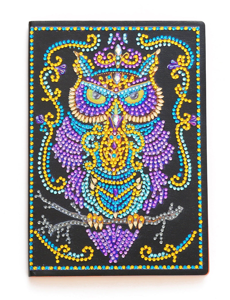 Notebook The Violet Owl-Made with Diamonds